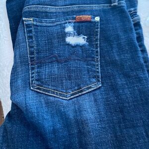 7 For All Mankind Josefina Skinny Boyfriend Jeans - Blue